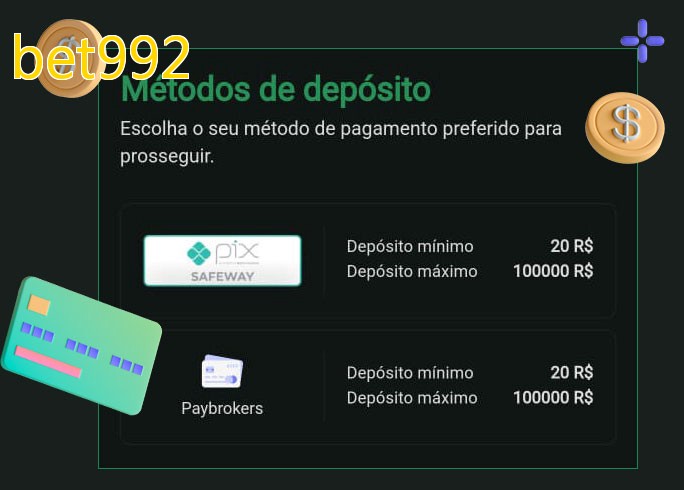 O cassino bet992bet oferece uma grande variedade de métodos de pagamento
